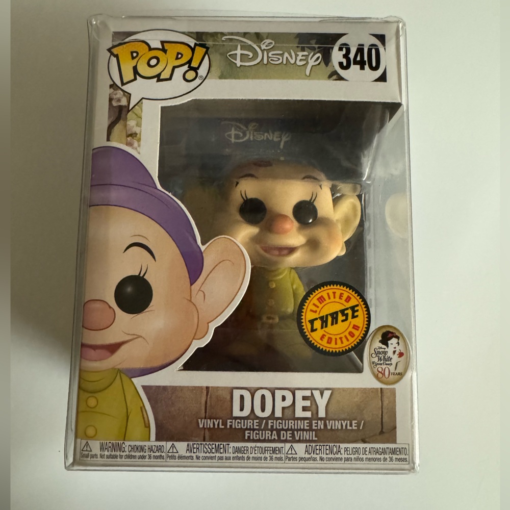 ⭐️ 340 Disney Funko Pop Snow White and the Seven Dwarfs Dopey CHASE ⭐️